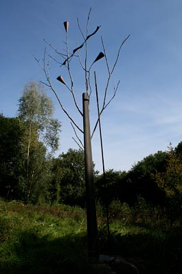 The Protagonist, cast aluminium tree sculpture detail