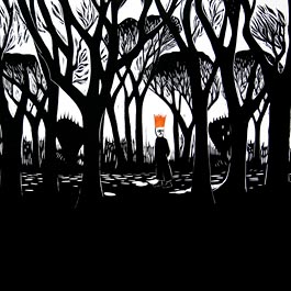 Linocut, Paper Crown